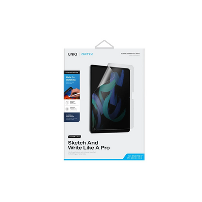 Uniq Apple iPad Pro 11 (2024) Optix Paper Sketch Tablet Nano Koruyucu - Siyah