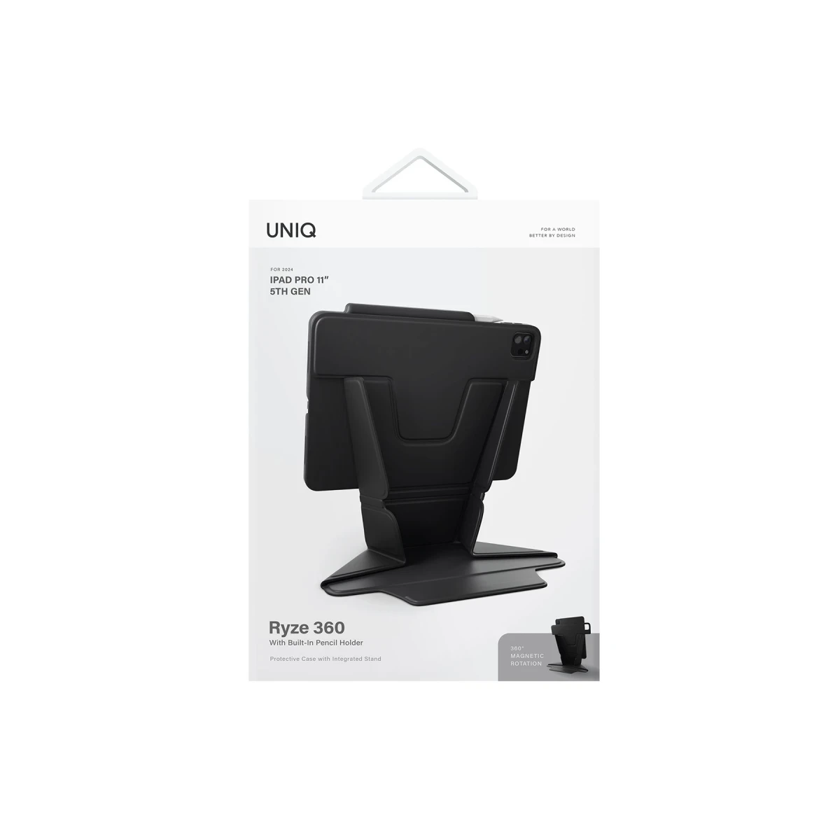 Uniq Apple iPad Pro 11 (2024) Ryze Standlı Katlanabilir Tablet Kapak - Siyah
