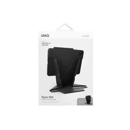 Uniq Apple iPad Pro 11 (2024) Ryze Standlı Katlanabilir Tablet Kapak - Siyah