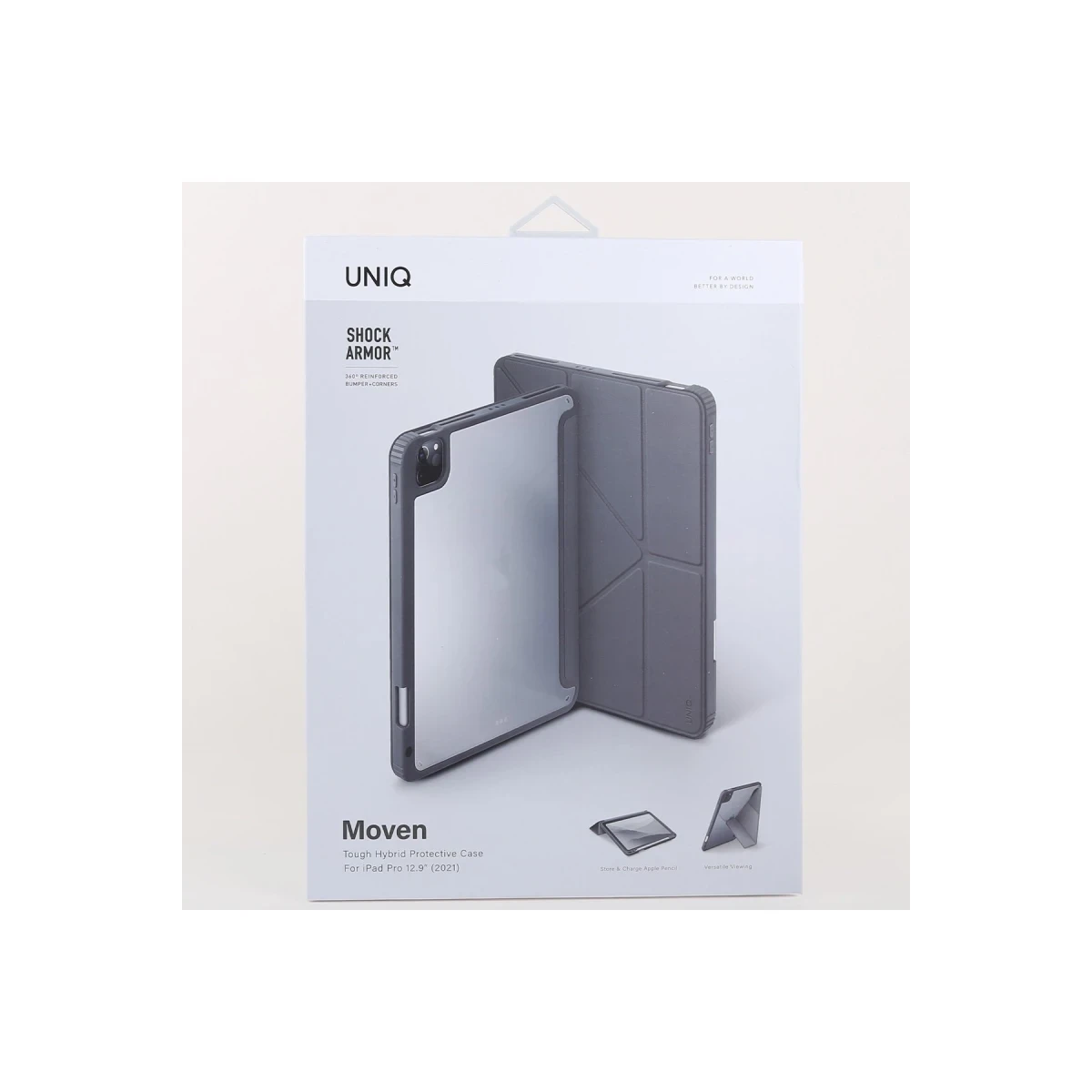 Uniq Apple iPad Pro 12.9 (2022) Moven Standlı Tablet Kapak - Gri