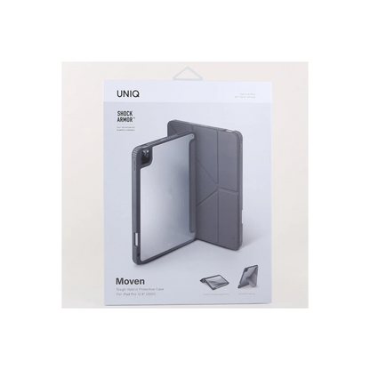 Uniq Apple iPad Pro 12.9 (2022) Moven Standlı Tablet Kapak - Gri