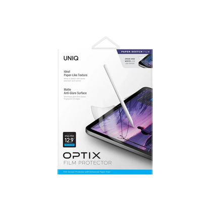 Uniq Apple iPad Pro 12.9 (2024) Optix Paper Sketch Tablet Nano Koruyucu - Siyah