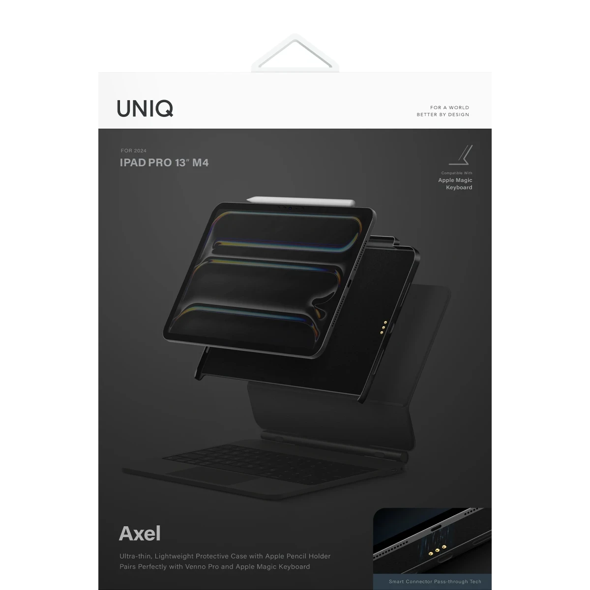 Uniq Apple iPad Pro 13 (2024) Axel Manyetik Tablet Kılıf - Siyah