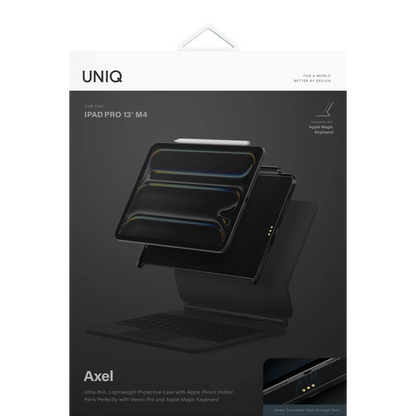 Uniq Apple iPad Pro 13 (2024) Axel Manyetik Tablet Kılıf - Siyah