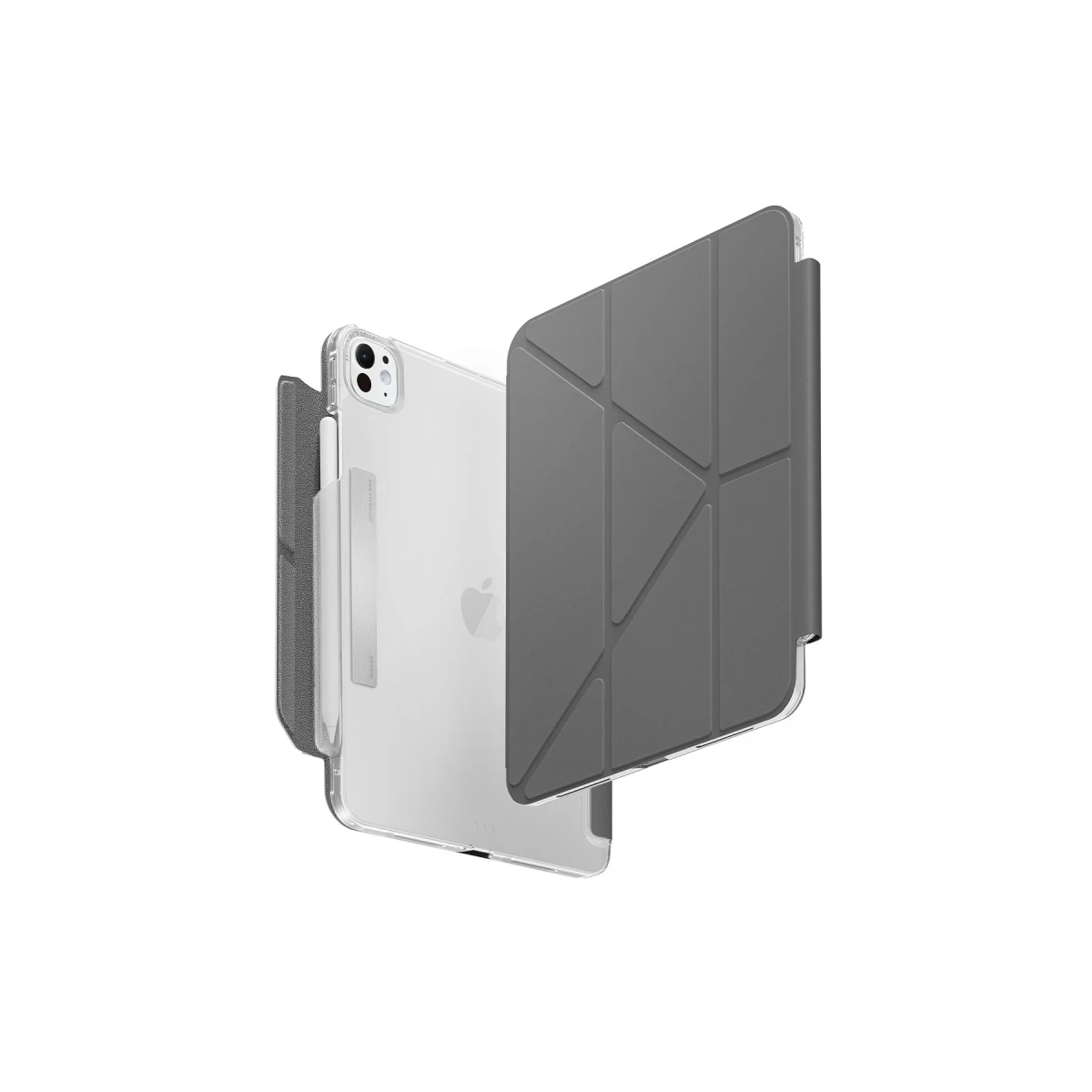 Uniq Apple iPad Pro 13 (2024) Camden Katlanabilir Tablet Kapak - Koyu Gri
