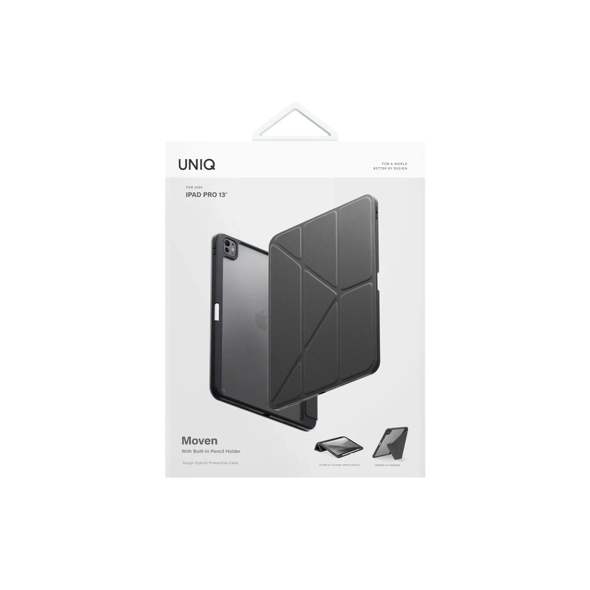 Uniq Apple iPad Pro 13 (2024) Moven Standlı Tablet Kapak - Gri
