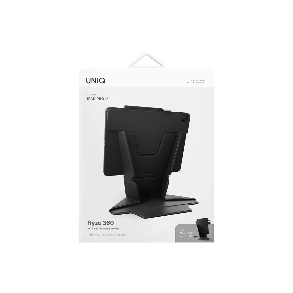 Uniq Apple iPad Pro 13 (2024) Ryze Standlı Katlanabilir Tablet Kapak - Siyah
