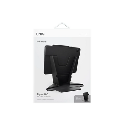 Uniq Apple iPad Pro 13 (2024) Ryze Standlı Katlanabilir Tablet Kapak - Siyah