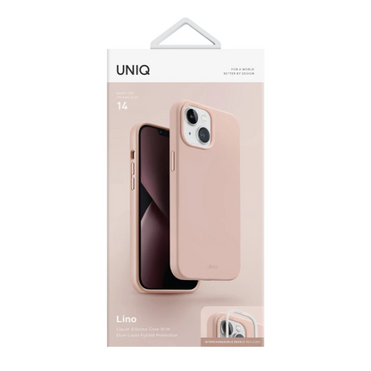 Uniq Apple iPhone 14 Lino Hue Magsafe Kapak - Pembe