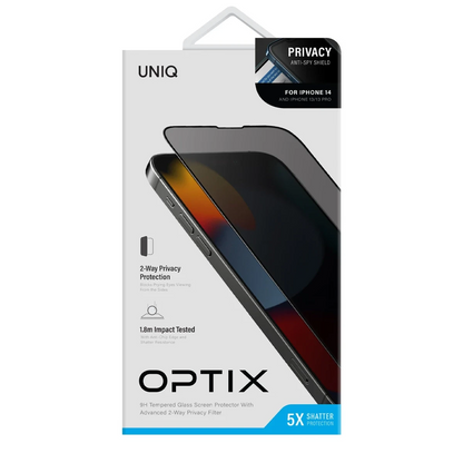 Uniq Apple iPhone 14 Optix Hayalet Cam Ekran Koruyucu - Siyah