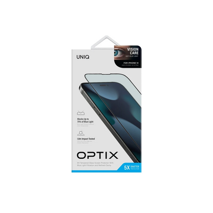Uniq Apple iPhone 14 Optix Vision Care Cam Ekran Koruyucu - Siyah