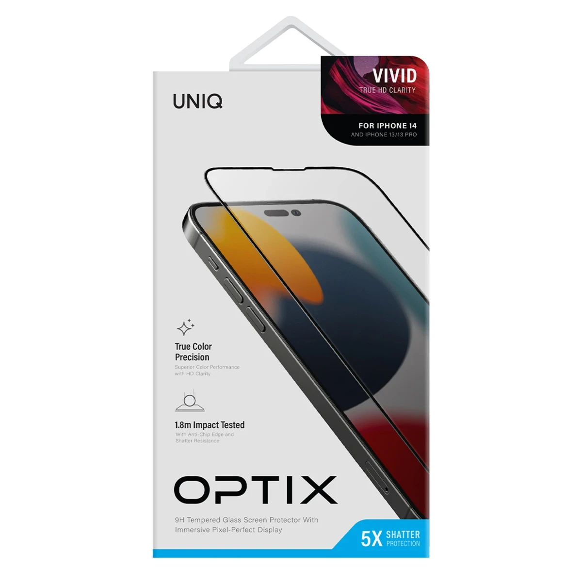 Uniq Apple iPhone 14 Optix Vivid Cam Ekran Koruyucu - Siyah