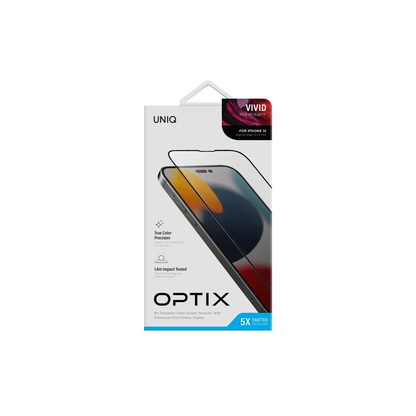 Uniq Apple iPhone 14 Optix Vivid Pro Cam Ekran Koruyucu - Siyah