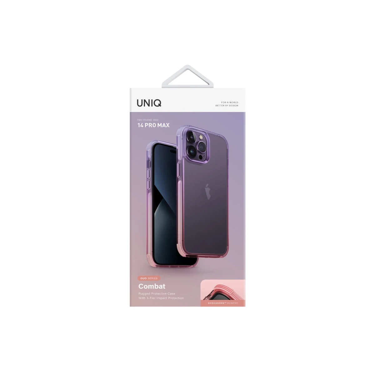 Uniq Apple iPhone 14 Pro Combat Duo Kapak - Lila