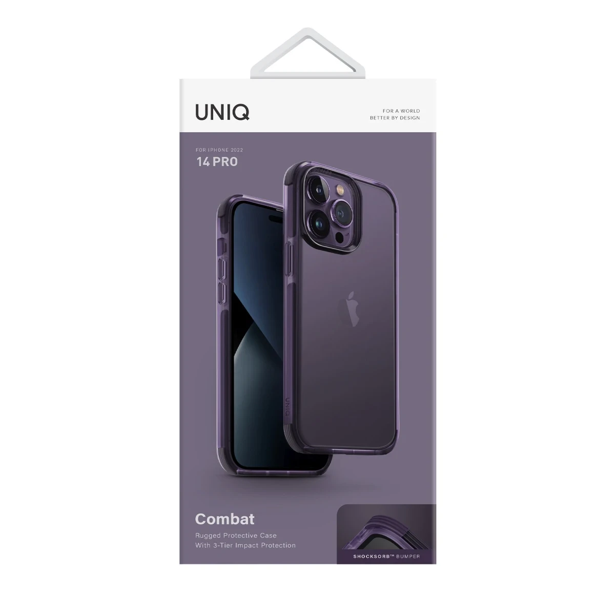 Uniq Apple iPhone 14 Pro Combat Kapak - Derin Mor