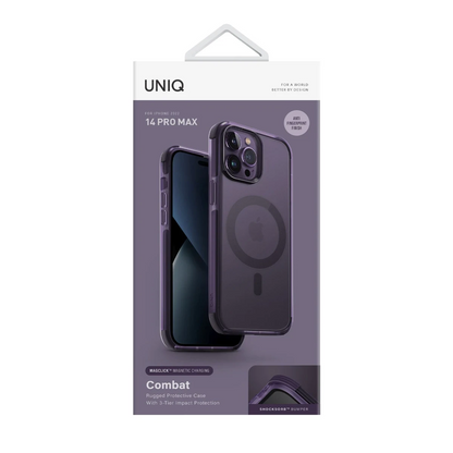 Uniq Apple iPhone 14 Pro Combat Magsafe Kapak - Derin Mor