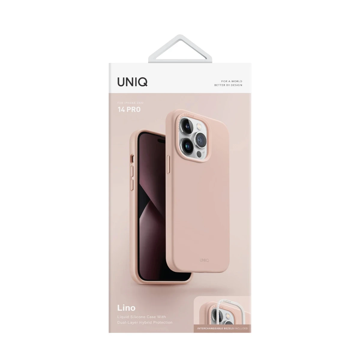 Uniq Apple iPhone 14 Pro Lino Hue Magsafe Kapak - Pembe