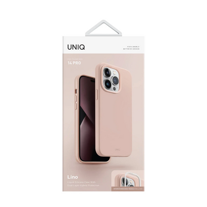 Uniq Apple iPhone 14 Pro Max Lino Hue Magsafe Kapak - Pembe