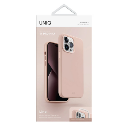 Uniq Apple iPhone 14 Pro Max Lino Silikon Kapak - Pembe