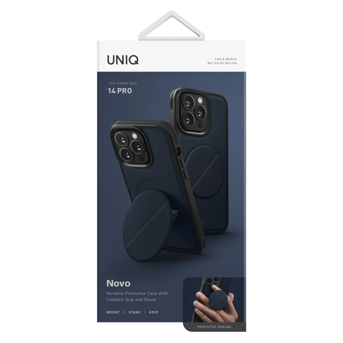 Uniq Apple iPhone 14 Pro Novo Standlı Kapak - Mavi