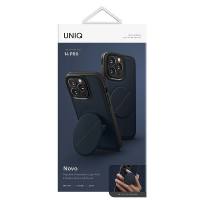 Uniq Apple iPhone 14 Pro Novo Standlı Kapak - Mavi