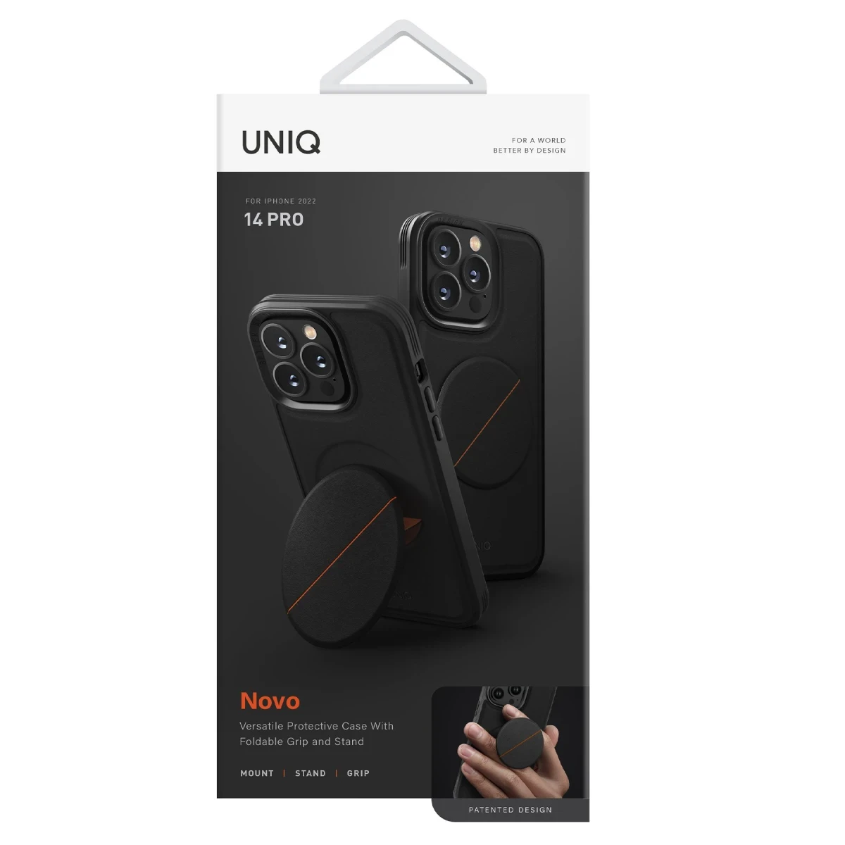 Uniq Apple iPhone 14 Pro Novo Standlı Kapak - Siyah
