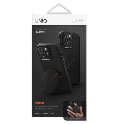 Uniq Apple iPhone 14 Pro Novo Standlı Kapak - Siyah