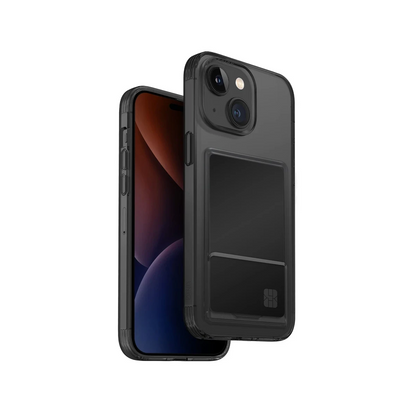 Uniq Apple iPhone 15 Air Fender Kartvizitli Kapak - Füme