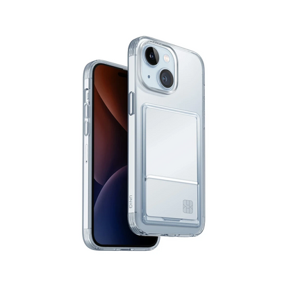 Uniq Apple iPhone 15 Air Fender Kartvizitli Kapak - Şeffaf