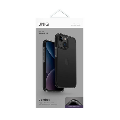 Uniq Apple iPhone 15 Combat Kapak - Siyah