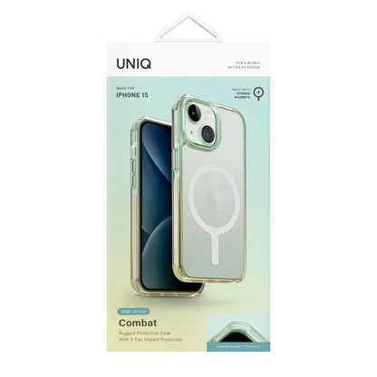 Uniq Apple iPhone 15 Combat Magsafe Kapak - Sarı