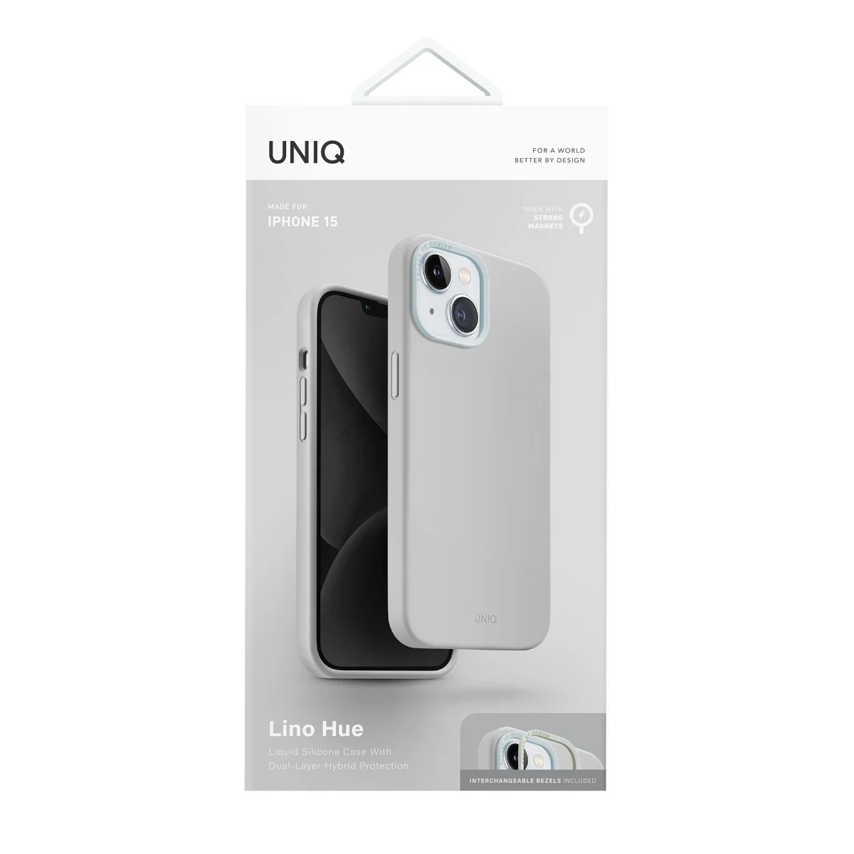 Uniq Apple iPhone 15 Lino Hue Magsafe Kapak - Gri