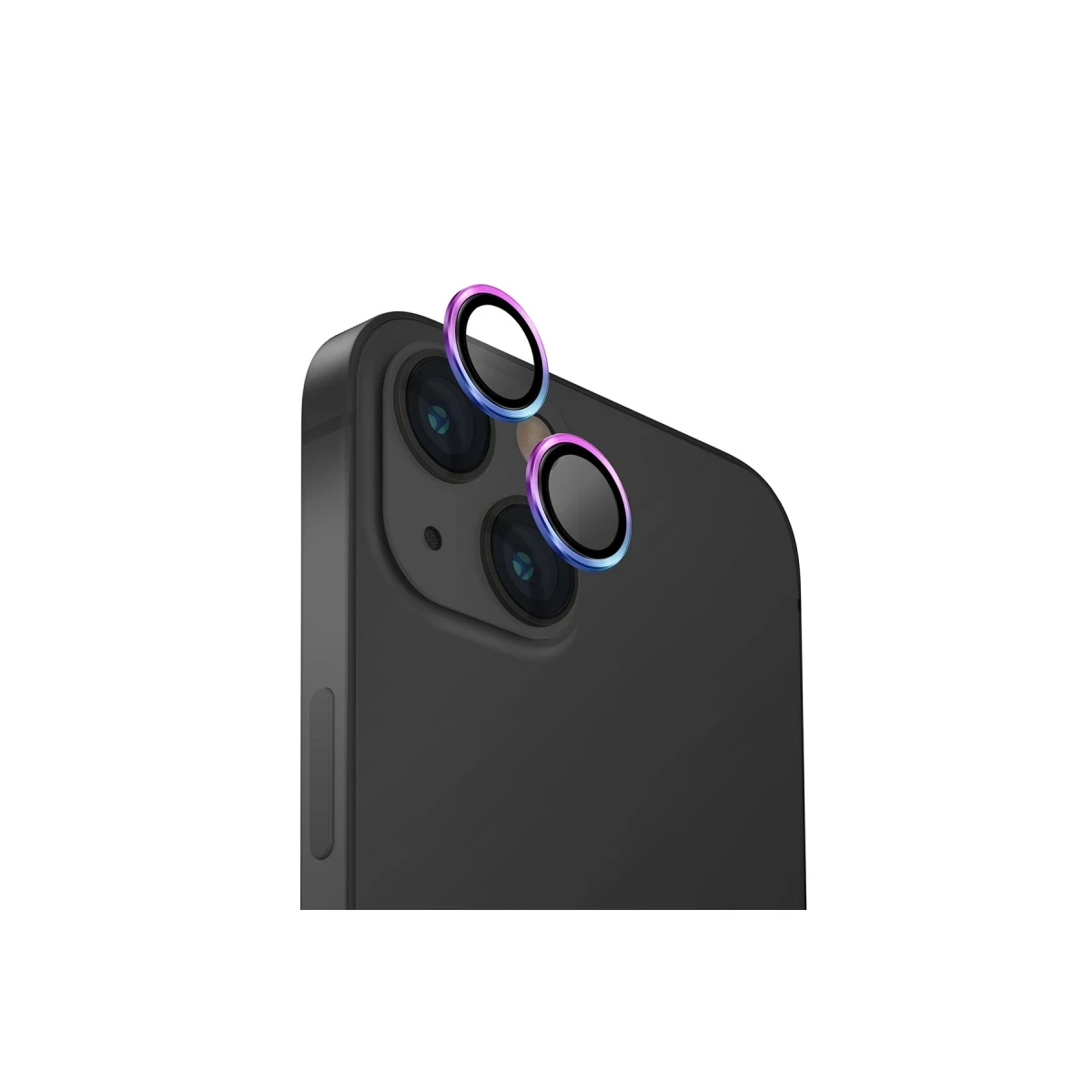 Uniq Apple iPhone 15 Optix Alüminyum Kamera Lens Koruyucu - Gökkuşağı