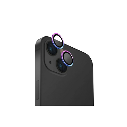 Uniq Apple iPhone 15 Optix Alüminyum Kamera Lens Koruyucu - Gökkuşağı