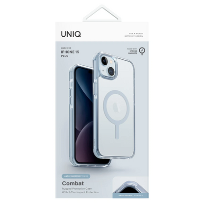Uniq Apple iPhone 15 Plus Combat Magsafe Kapak - Mavi