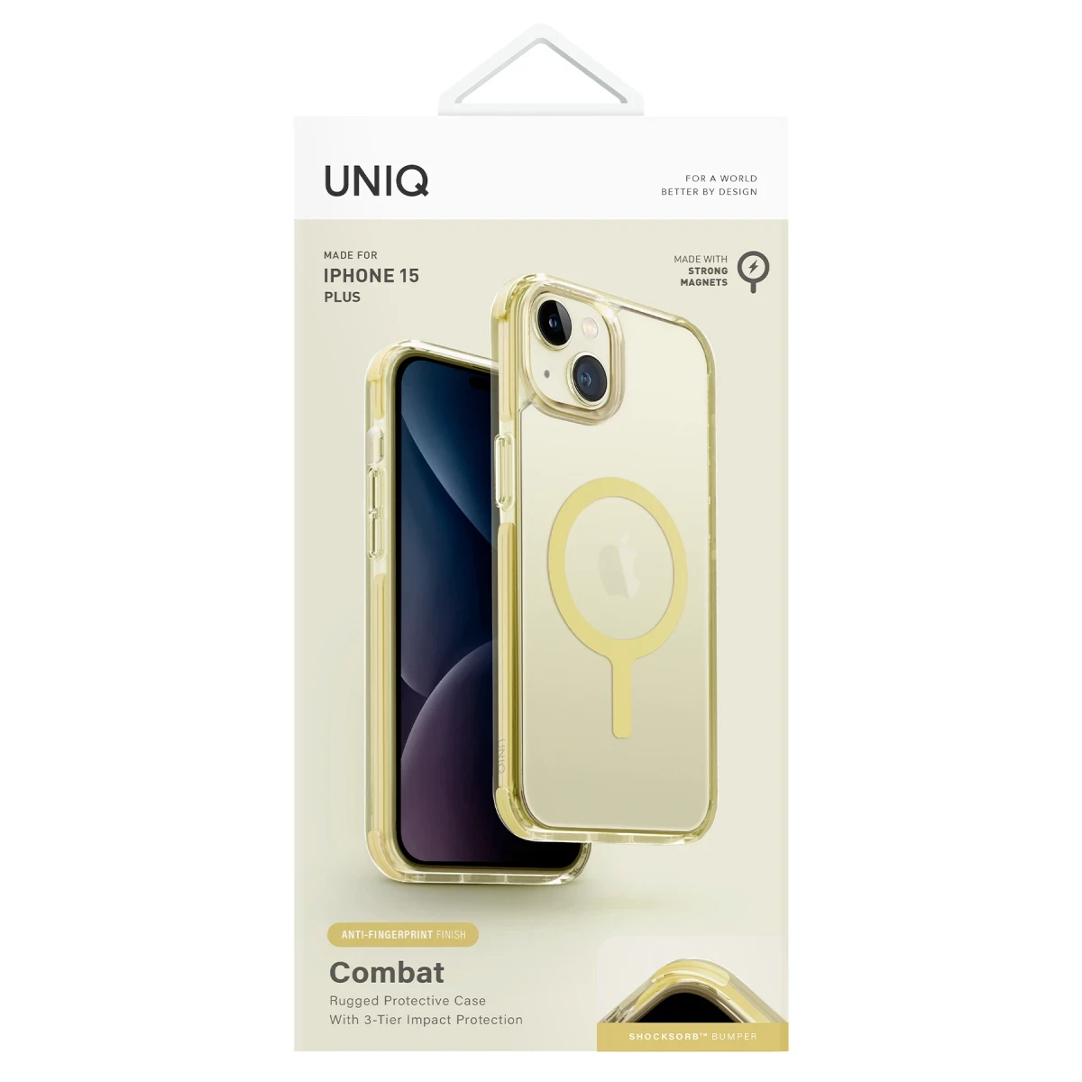 Uniq Apple iPhone 15 Plus Combat Magsafe Kapak - Sarı