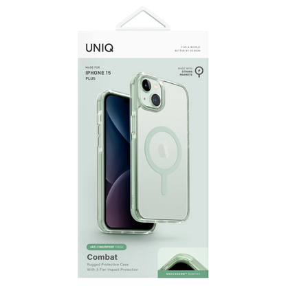 Uniq Apple iPhone 15 Plus Combat Magsafe Kapak - Yeşil