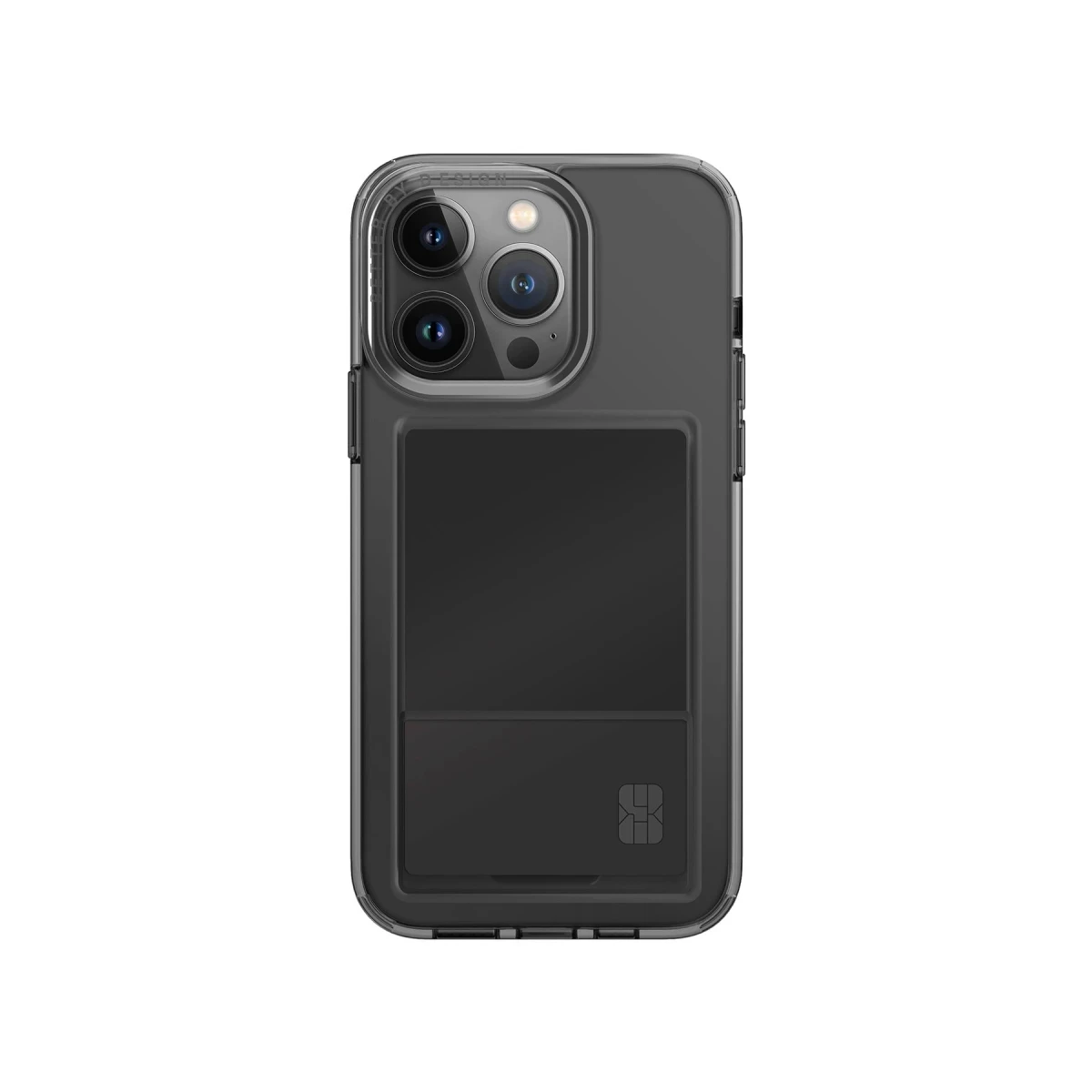 Uniq Apple iPhone 15 Pro Air Fender Kartvizitli Kapak - Füme