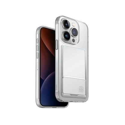 Uniq Apple iPhone 15 Pro Air Fender Kartvizitli Kapak - Şeffaf