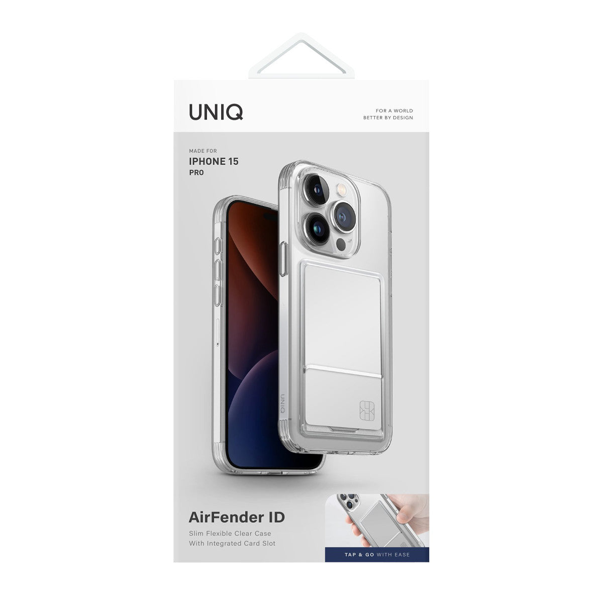 Uniq Apple iPhone 15 Pro Air Fender Kartvizitli Kapak