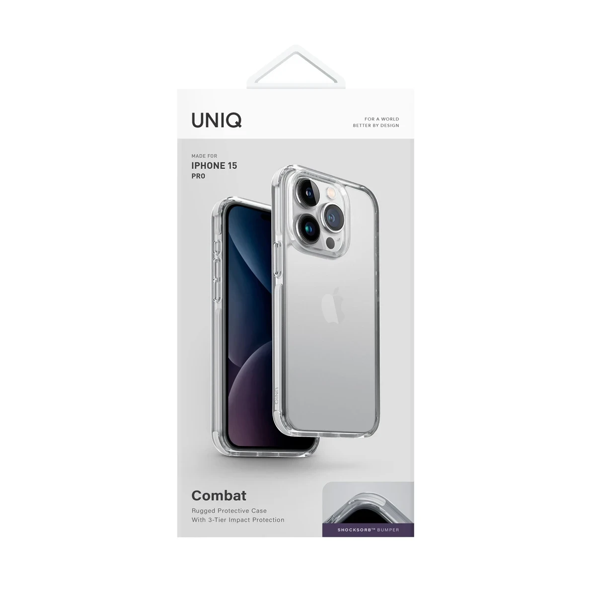 Uniq Apple iPhone 15 Pro Combat Kapak - Beyaz