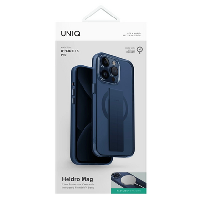 Uniq Apple iPhone 15 Pro Heldro Magsafe Kapak - Lacivert