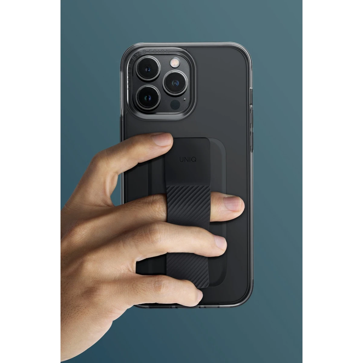 Uniq Apple iPhone 15 Pro Heldro Mount Standlı Kapak - Siyah
