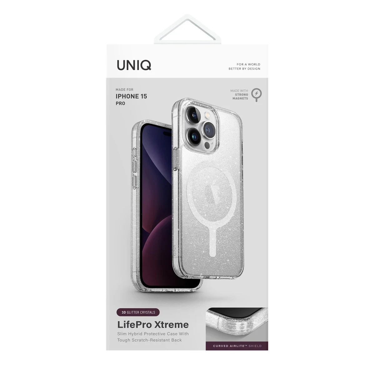 Uniq Apple iPhone 15 Pro LifePro Xtreme Magsafe Kapak - Simli