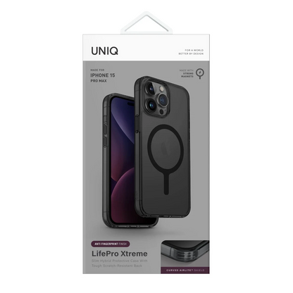 Uniq Apple iPhone 15 Pro LifePro Xtreme Magsafe Kapak - Siyah