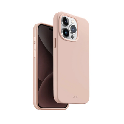 Uniq Apple iPhone 15 Pro Lino Hue Magsafe Kapak - Pembe