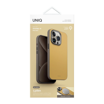 Uniq Apple iPhone 15 Pro Lyden DS Magsafe Kapak - Sarı