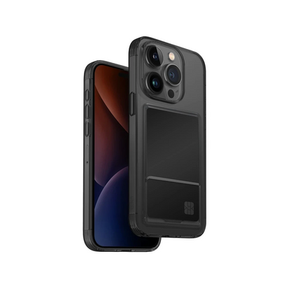 Uniq Apple iPhone 15 Pro Max Air Fender Kartvizitli Kapak - Füme