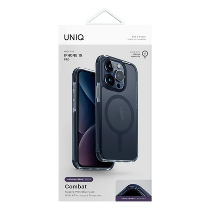Uniq Apple iPhone 15 Pro Max Combat Magsafe Kapak - Mavi
