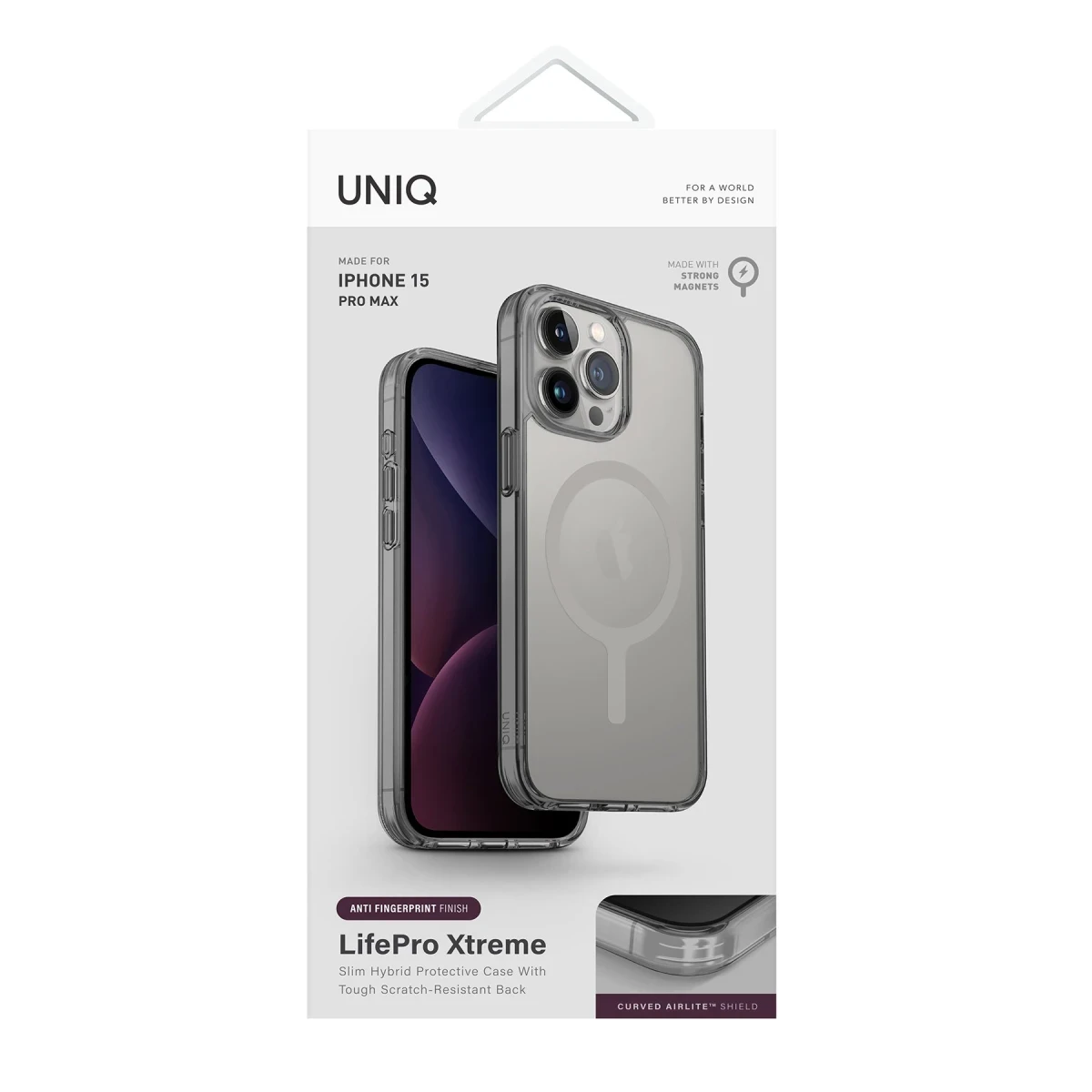 Uniq Apple iPhone 15 Pro Max LifePro Xtreme Magsafe Kapak - Titan Gri